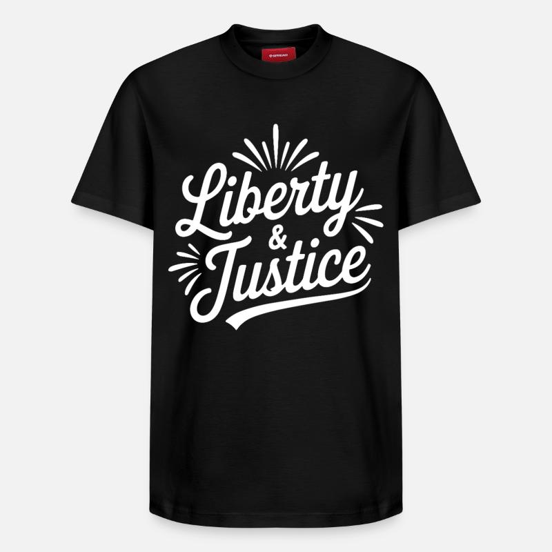 Scénario de Liberté & Justice - T-shirt unisexe décontracté en coton Supima – de SPREAD - noir
