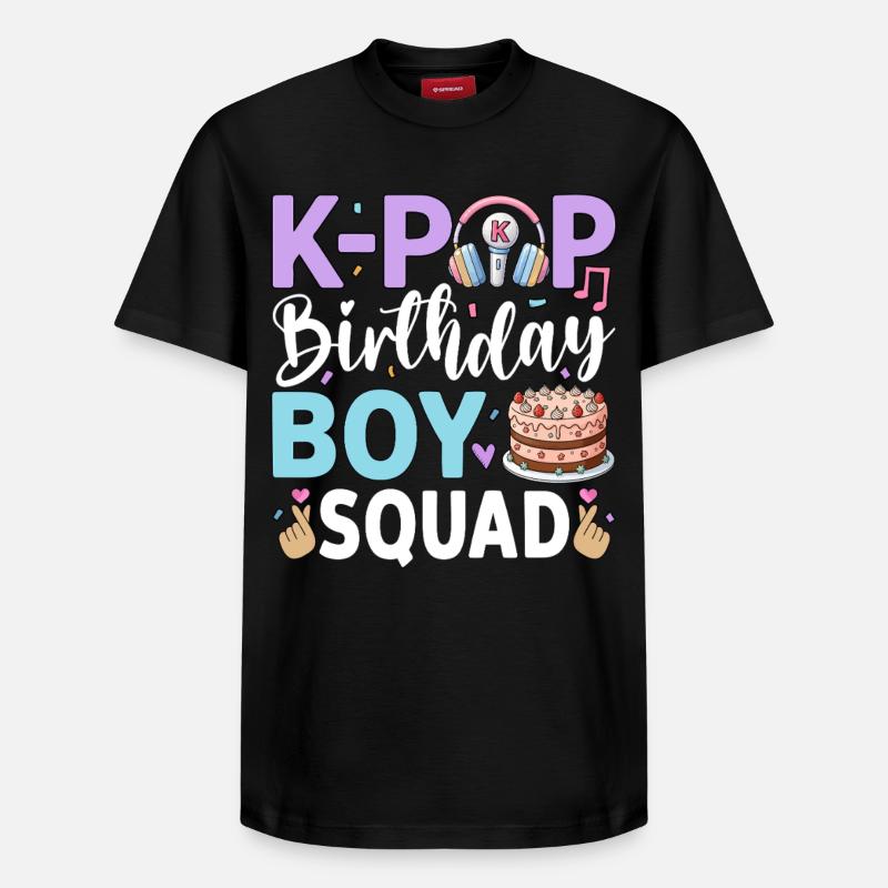 K-Pop Birthday Boy Squad - Relaxed Unisex Supima Cotton T-Shirt – von SPREAD - Schwarz