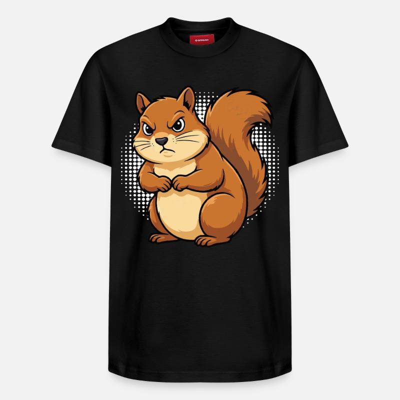 Eichhörnchen Eichhorn Eichhörnchenliebhaber Nager - Relaxed Unisex Supima Cotton T-Shirt – von SPREAD - Schwarz