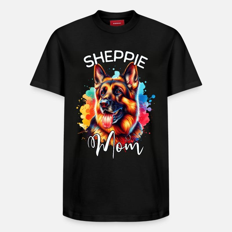 Berger Allemand Mama - T-shirt unisexe décontracté en coton Supima – de SPREAD - noir