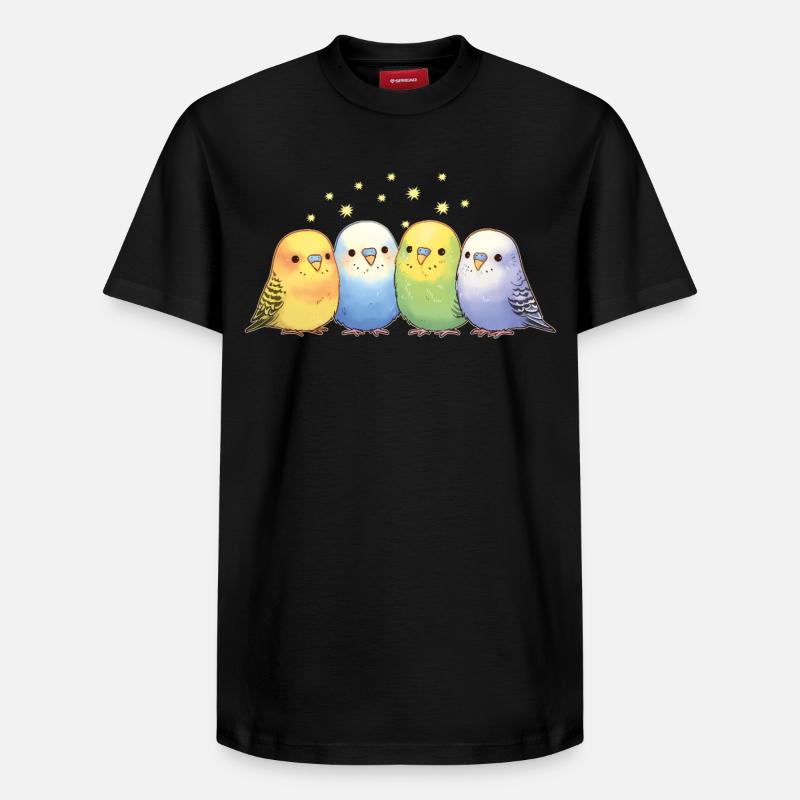 Budgies - T-shirt unisexe décontracté en coton Supima – de SPREAD - noir