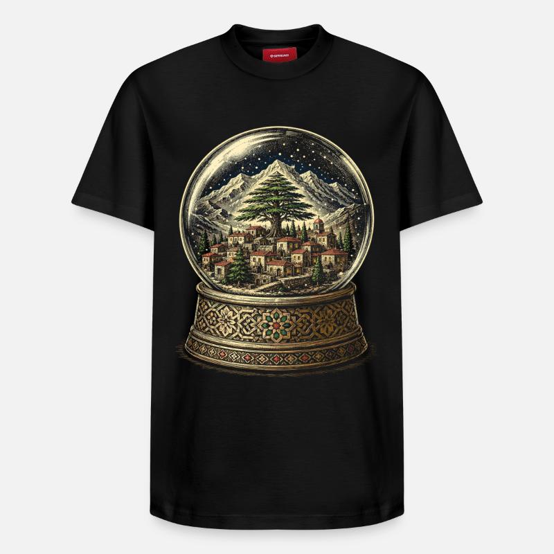 Libanon Libanese - Relaxed Unisex Supima Cotton T-Shirt – von SPREAD - Schwarz