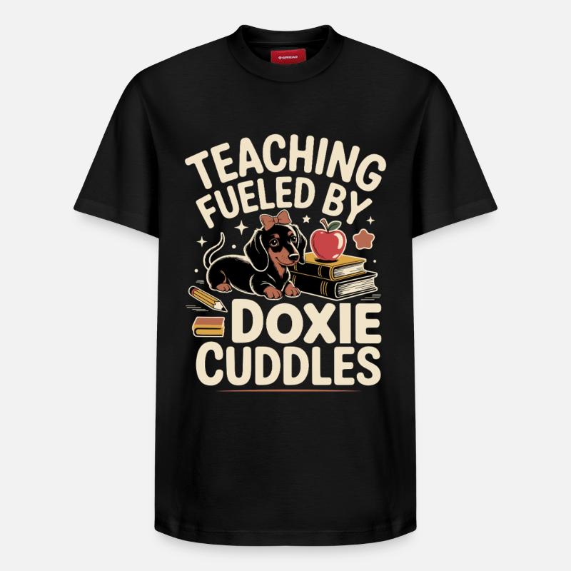 Enseignant teckel - T-shirt unisexe décontracté en coton Supima – de SPREAD - noir