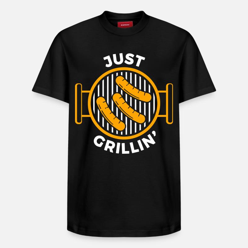 Juste griller des saucisses BBQ - T-shirt unisexe décontracté en coton Supima – de SPREAD - noir
