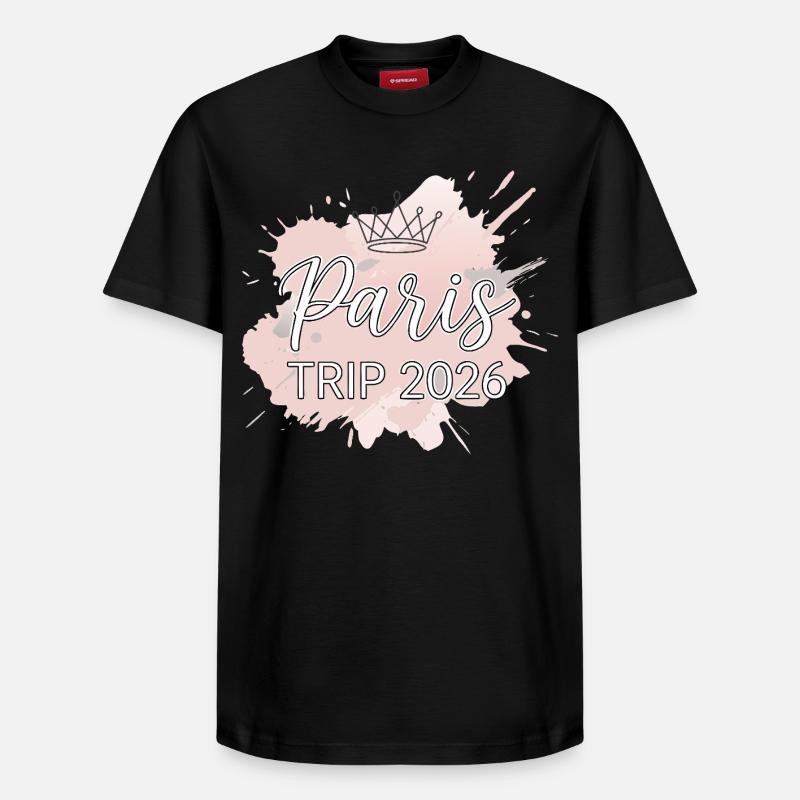 Voyage à Paris 2026 Krone - T-shirt unisexe décontracté en coton Supima – de SPREAD - noir