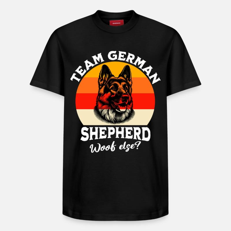 Équipe Berger Allemand - T-shirt unisexe décontracté en coton Supima – de SPREAD - noir