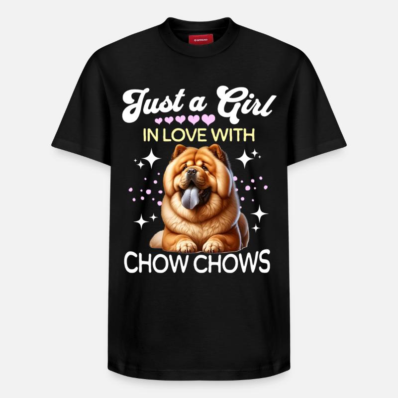 Fille Chowchow - T-shirt unisexe décontracté en coton Supima – de SPREAD - noir