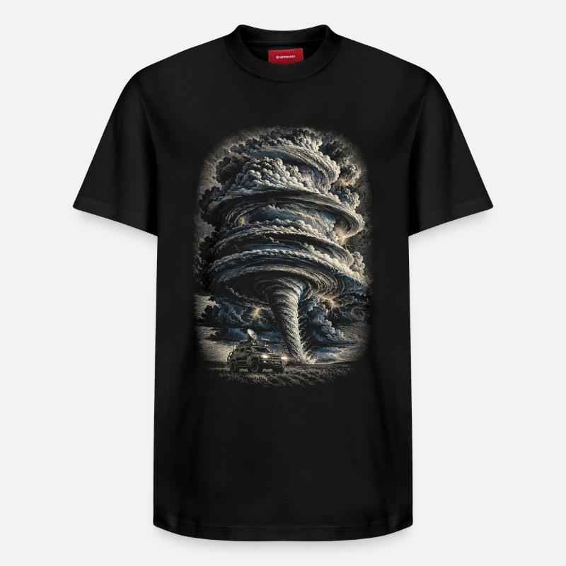 Météorologue chasseur de tempêtes - T-shirt unisexe décontracté en coton Supima – de SPREAD - noir