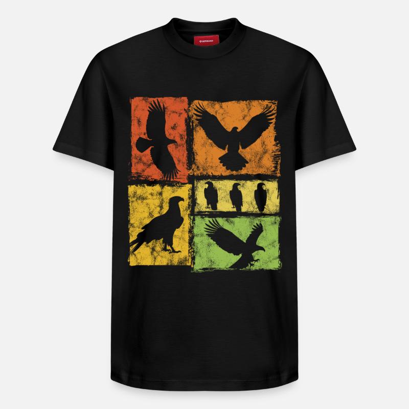Eagle Retro Graphic - T-shirt unisexe décontracté en coton Supima – de SPREAD - noir