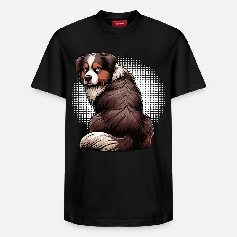 Australian Shepherd Aussie Aussiebesitzer Aussies - Relaxed Unisex Supima Cotton T-Shirt – von SPREAD - Schwarz