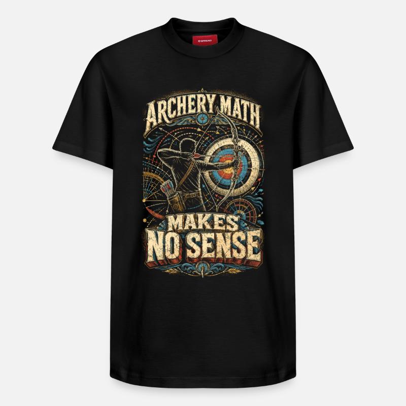 Archer à l’arc - T-shirt unisexe décontracté en coton Supima – de SPREAD - noir