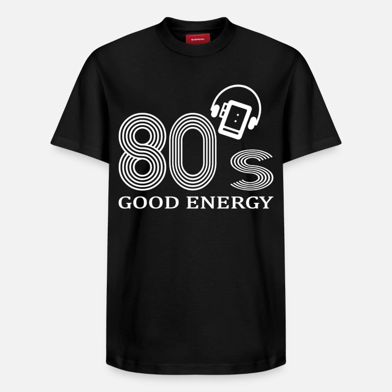 années 80 - T-shirt unisexe décontracté en coton Supima – de SPREAD - noir