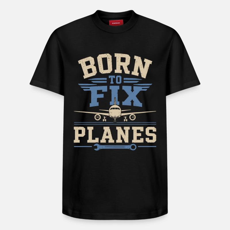 Luftfahrt Ingenieur Flugzeugtechnik Wartung - Relaxed Unisex Supima Cotton T-Shirt – von SPREAD - Schwarz