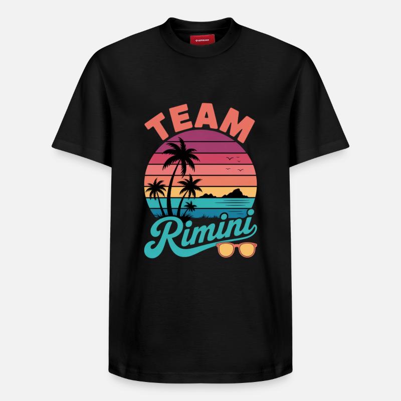 Équipe Rimini Sunset - T-shirt unisexe décontracté en coton Supima – de SPREAD - noir