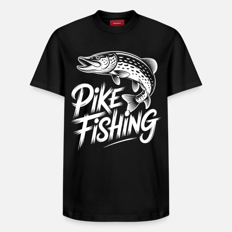Springender Hecht - Relaxed Unisex Supima Cotton T-Shirt – von SPREAD - Schwarz