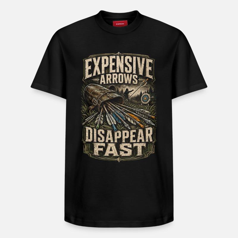 Archer à l’arc - T-shirt unisexe décontracté en coton Supima – de SPREAD - noir