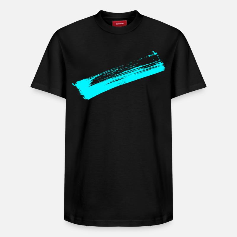 Bande d’encre bleue - T-shirt unisexe décontracté en coton Supima – de SPREAD - noir