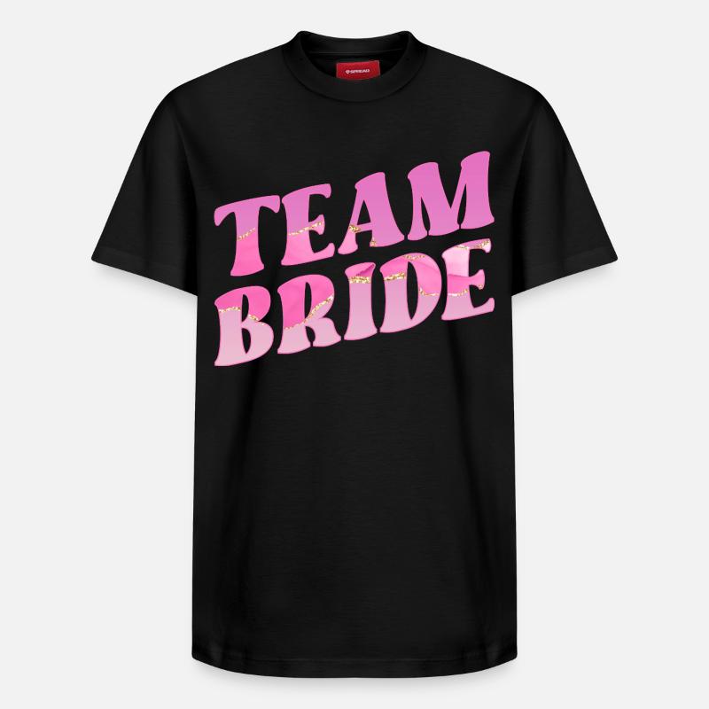 Équipe de mariage mariée - T-shirt unisexe décontracté en coton Supima – de SPREAD - noir