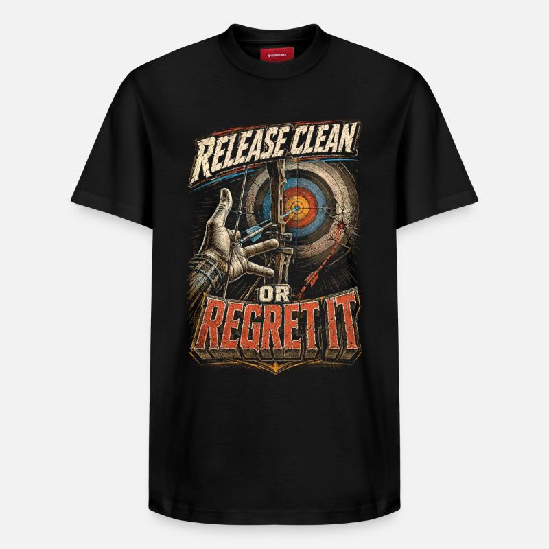 Archer à l’arc - T-shirt unisexe décontracté en coton Supima – de SPREAD - noir