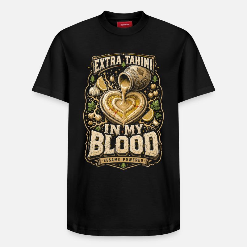 Liban Libanais Extra Tahini - T-shirt unisexe décontracté en coton Supima – de SPREAD - noir