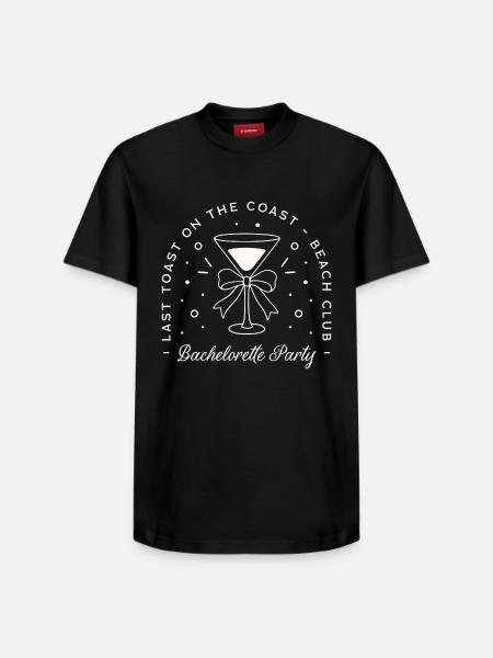 Bachelorette party beach club - Relaxed Unisex Supima Cotton T-Shirt – by SPREAD - black