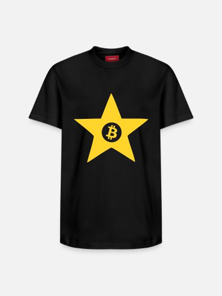 Bitcoin Star Goldstar - T-shirt unisexe décontracté en coton Supima – de SPREAD - noir