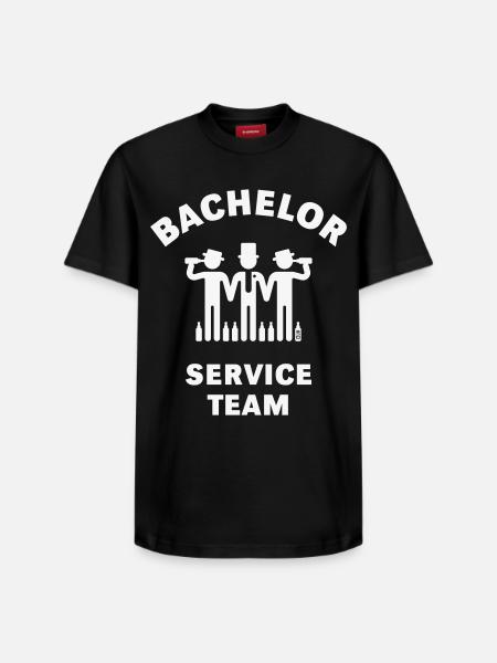 Junggesellenservice-Team (Bräutigam / Junggesellenabschied / Weiß) - Relaxed Unisex Supima Cotton T-Shirt – von SPREAD - Schwarz