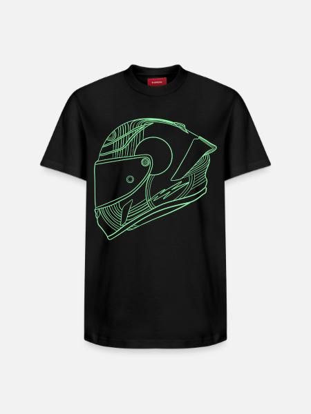Helm - Relaxed Unisex Supima Cotton T-Shirt – von SPREAD - Schwarz