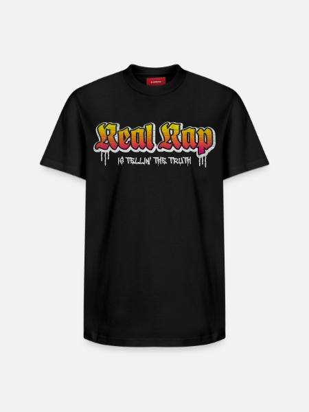 Real Rap - Relaxed Unisex Supima Cotton T-Shirt – von SPREAD - Schwarz
