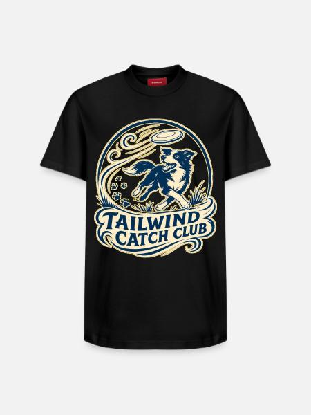 TAILWIND CATCH CLUB Dog - Relaxed Unisex Supima Cotton T-Shirt – by SPREAD - black