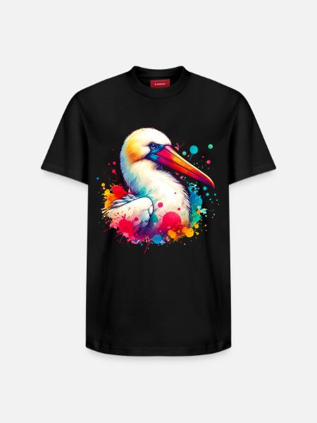 Nazca boobies motif - Relaxed Unisex Supima Cotton T-Shirt – by SPREAD - black