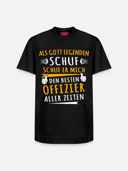 Offizier - Relaxed Unisex Supima Cotton T-Shirt – von SPREAD - Schwarz