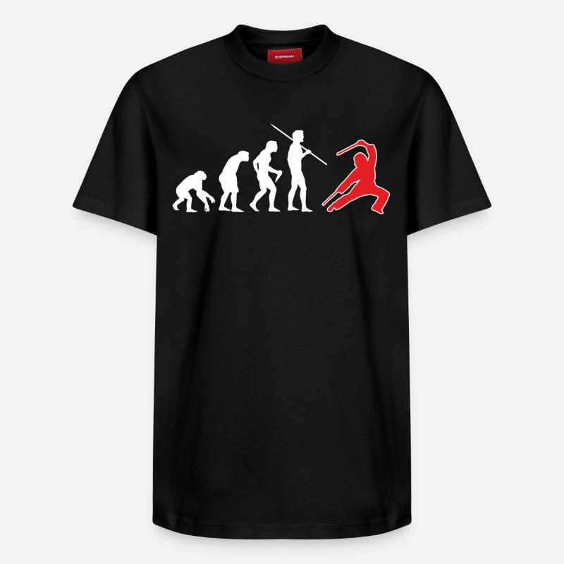Escrima Evolution 4 - Relaxed Unisex Supima Cotton T-Shirt – von SPREAD - Schwarz