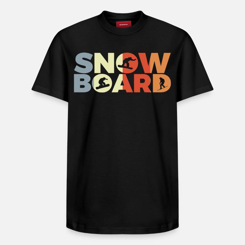 Snowboard lovers - Relaxed Unisex Supima Cotton T-Shirt – by SPREAD - black