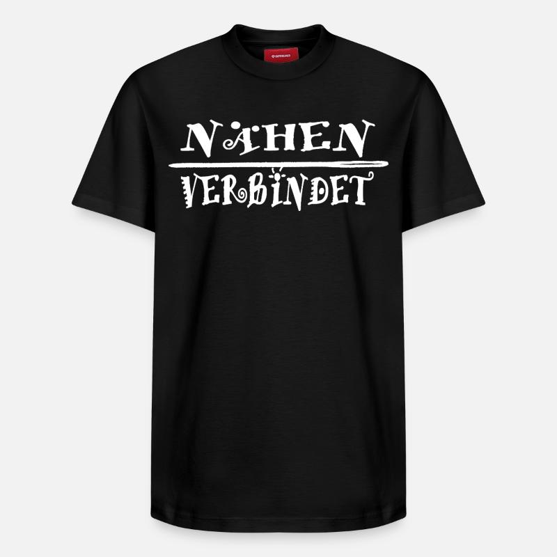 Idée cadeau couture connects - T-shirt unisexe décontracté en coton Supima – de SPREAD - noir
