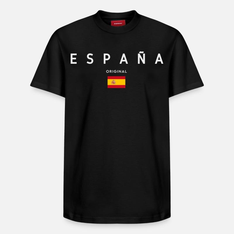 Flagge Spaniens, spanischer Stolz - Relaxed Unisex Supima Cotton T-Shirt – von SPREAD - Schwarz