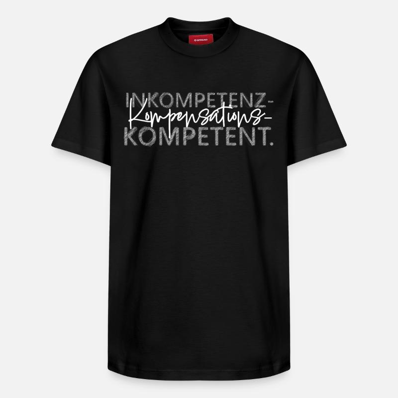 Inkompetenz Kompensations Kompetent lustiger Spruc - Relaxed Unisex Supima Cotton T-Shirt – von SPREAD - Schwarz