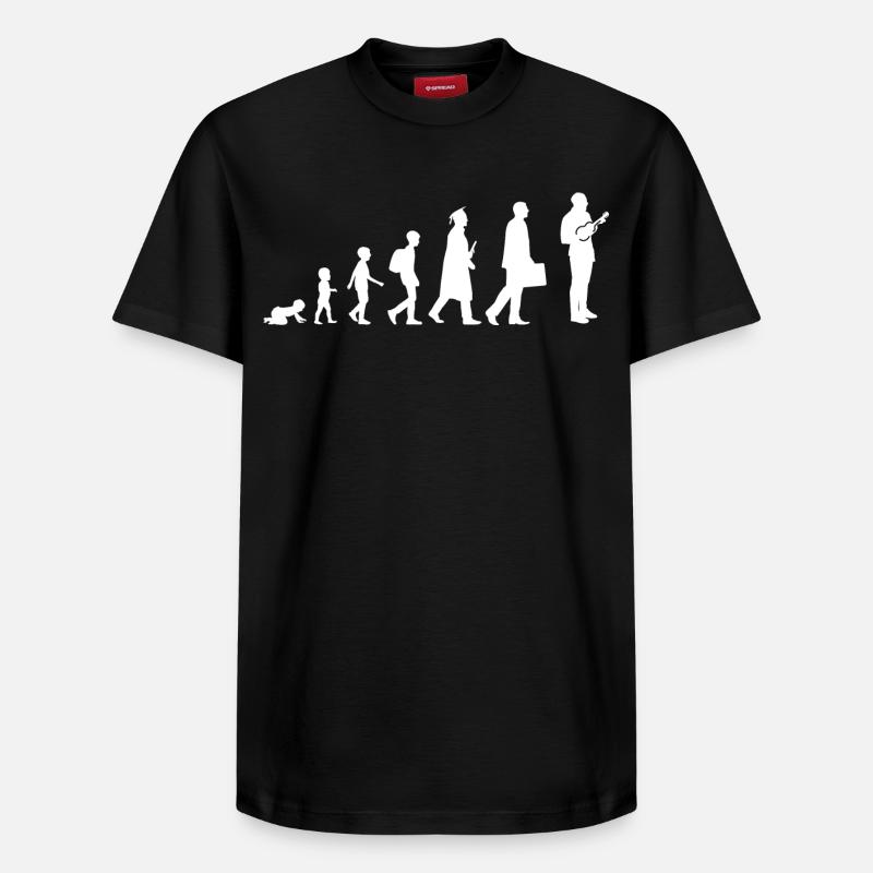 Evolution Ukulele - Relaxed Unisex Supima Cotton T-Shirt – by SPREAD - black