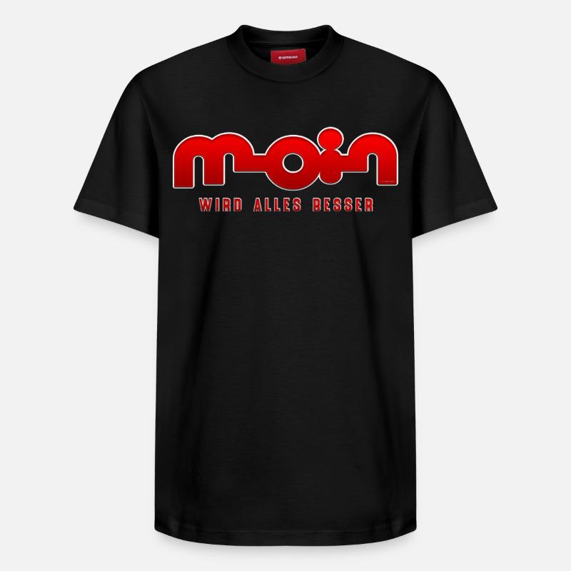 Moin, tout s’améliore - T-shirt unisexe décontracté en coton Supima – de SPREAD - noir