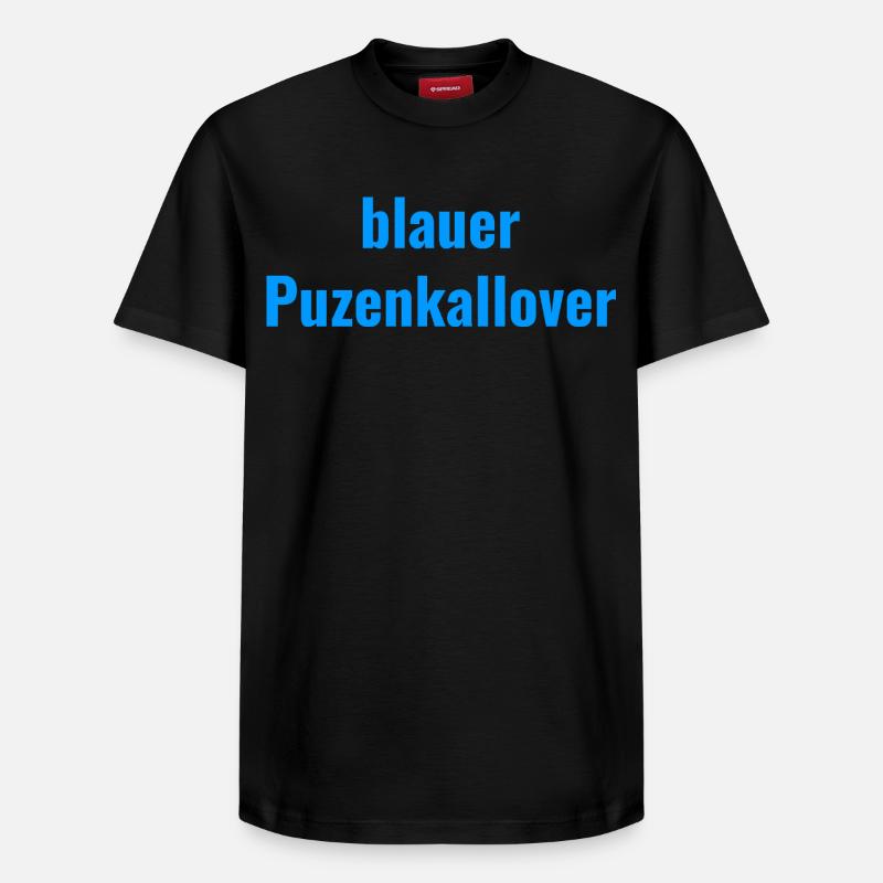 Puzenkallover bleu - T-shirt unisexe décontracté en coton Supima – de SPREAD - noir