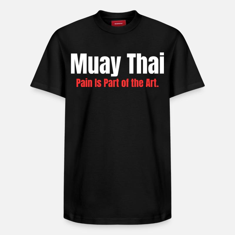 Eight Limbs. One Mind. | Muay Thai - T-shirt unisexe décontracté en coton Supima – de SPREAD - noir