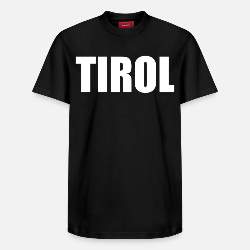Logo TIROL blanc - T-shirt unisexe décontracté en coton Supima – de SPREAD - noir