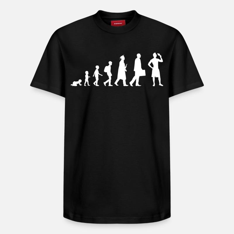 Évolution de la crème glacée - T-shirt unisexe décontracté en coton Supima – de SPREAD - noir