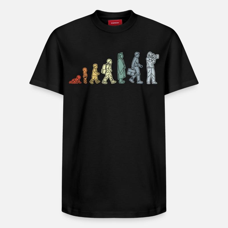 De bébé à caméraman - T-shirt unisexe décontracté en coton Supima – de SPREAD - noir