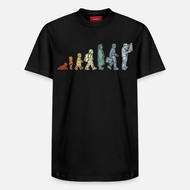 Cycle de vie de l’électricien - T-shirt unisexe décontracté en coton Supima – de SPREAD - noir