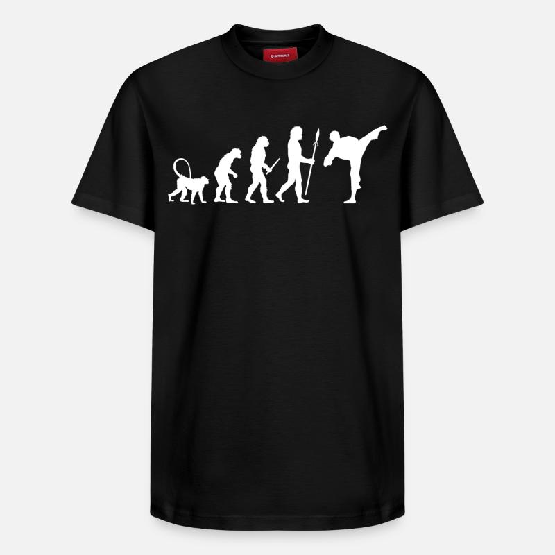 Karate Evolution - Relaxed Unisex Supima Cotton T-Shirt – von SPREAD - Schwarz