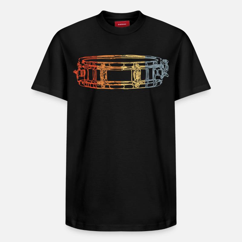 Marschtrommel - Relaxed Unisex Supima Cotton T-Shirt – von SPREAD - Schwarz