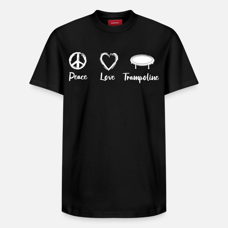 Peace Love Trampolines - T-shirt unisexe décontracté en coton Supima – de SPREAD - noir