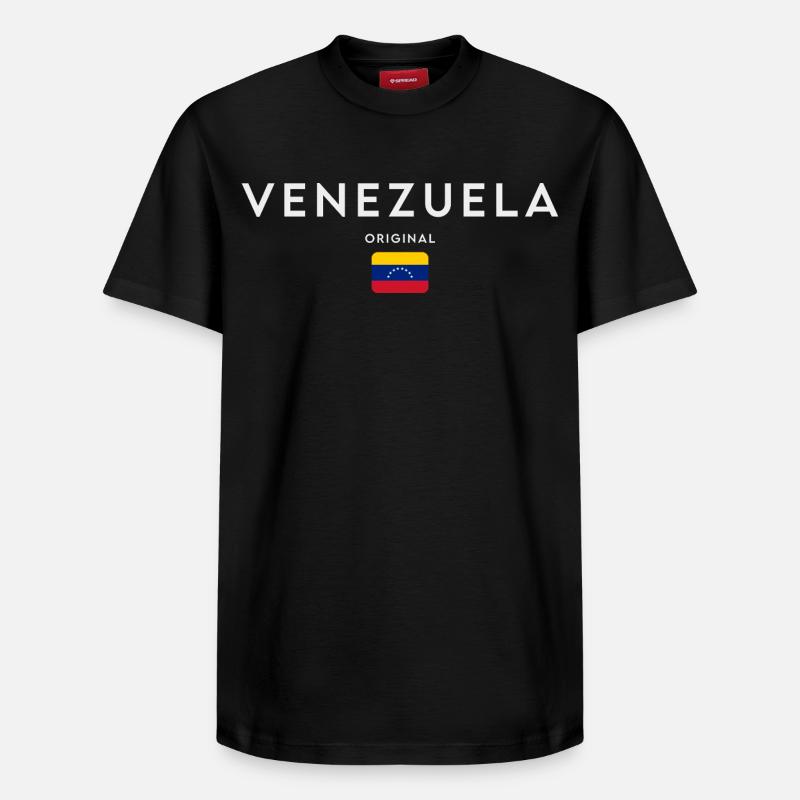 Drapeau du Venezuela, fierté vénézuélienne - T-shirt unisexe décontracté en coton Supima – de SPREAD - noir