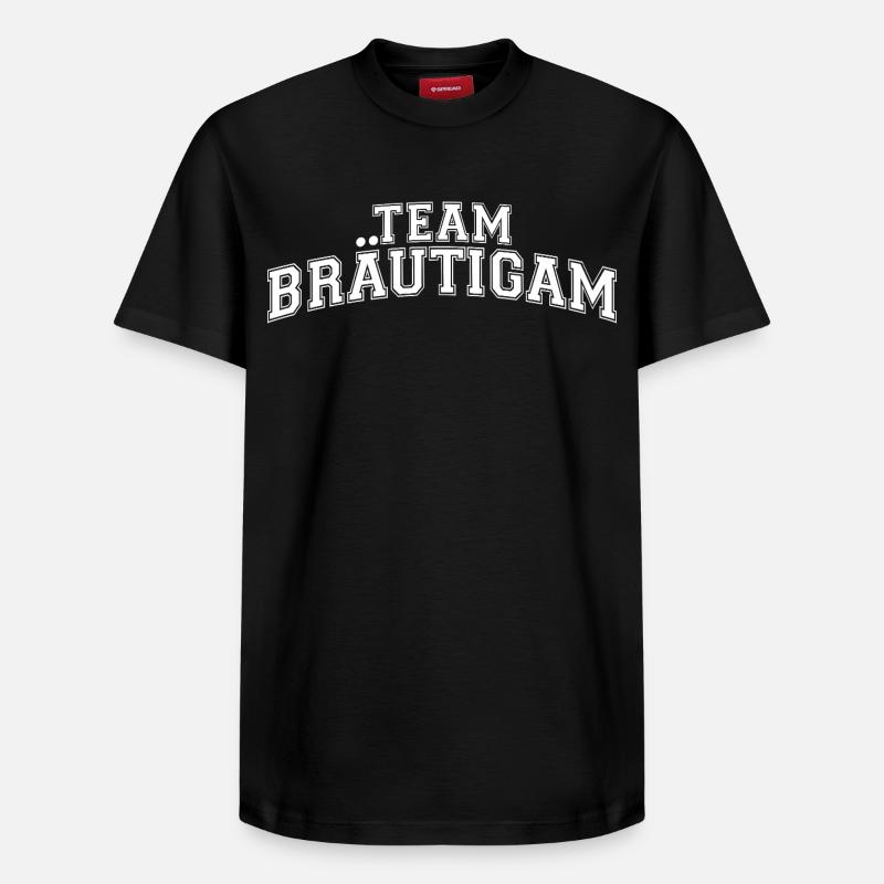 JGA Junggesellenabschied - Team Bräutigam - Relaxed Unisex Supima Cotton T-Shirt – von SPREAD - Schwarz